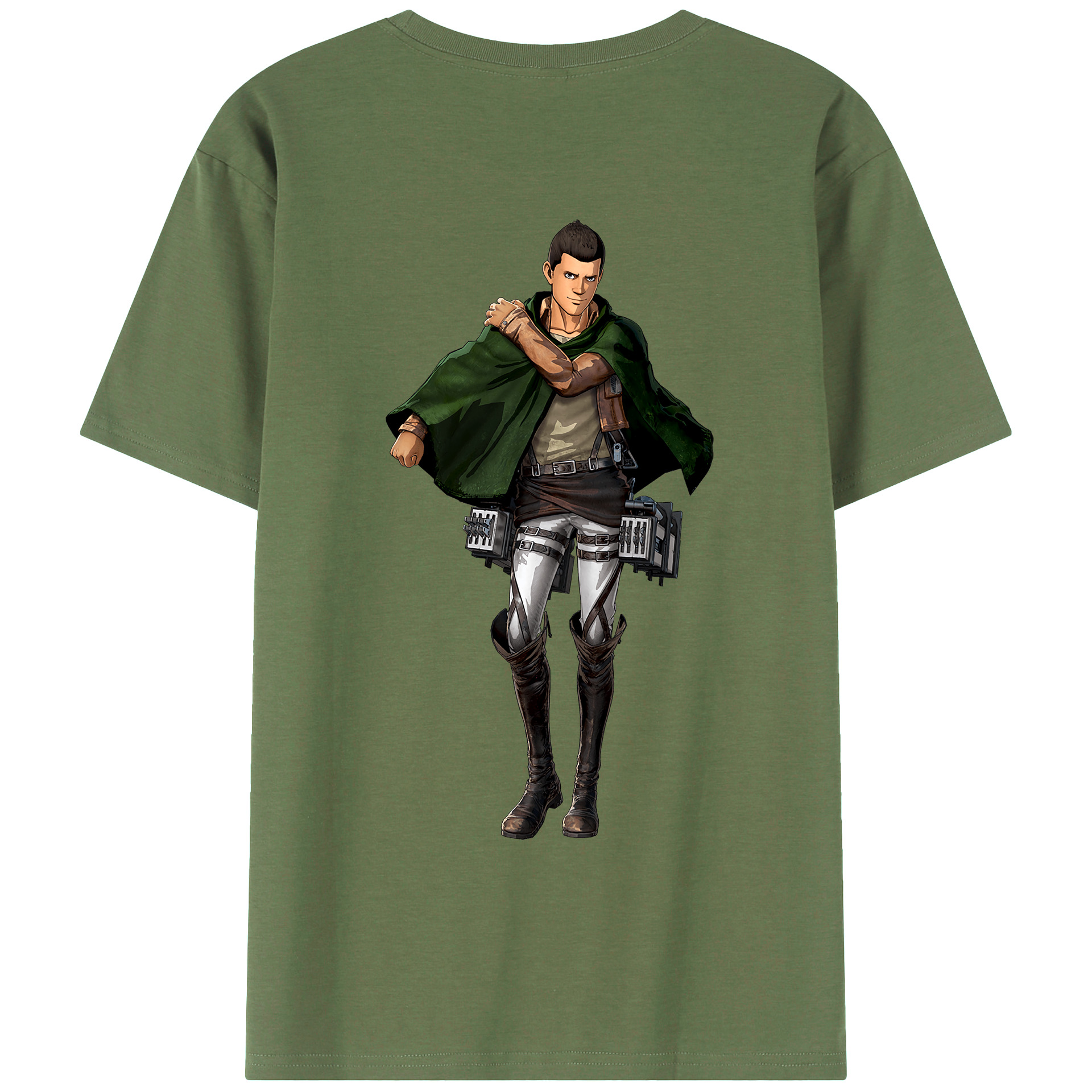 （画像用） 進撃の巨人 Attack on Titan 綿100％ メンズ半袖Tシャツ（バックプリント） 通気性